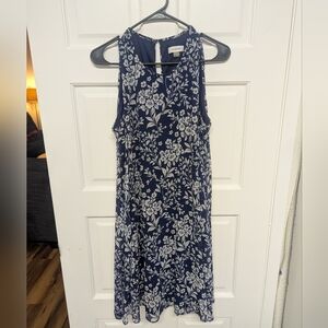 Floral Navy Blue Dress